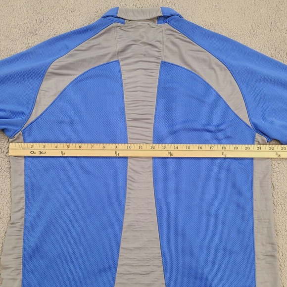 Nike Golf Shirt Mens Large Blue Sphere‎ React Short Sleeve Breathable Quick Dry - Picture 9 of 12